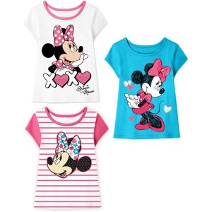 Disney Minnie Mouse Tshirt (3-Shirts Pack) Kids & Toddler Girls Clothes 7 W/Bu/W SS Disney Minnie Mouse Tshirt (3-Shirts Pack) Kids & Toddler Girls Clothes 7 W/Bu/W SS
