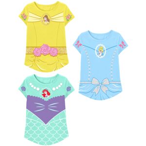 Disney Princess T-Shirts (3-Pack) Girls Short Sleeve Aurora Cinderella Snow Whit Disney Princess T-Shirts (3-Pack) Girls Short Sleeve Aurora Cinderella Snow Whit