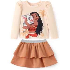 Disney Princess Moana Toddler Girl 2 Piece Outfit Puff Long Sleeve Top & Orange Disney Princess Moana Toddler Girl 2 Piece Outfit Puff Long Sleeve Top & Orange
