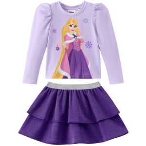 Disney Princess Rapunzel Toddler Girl 2 Piece Outfit Puff Long Sleeve Top & Purp Disney Princess Rapunzel Toddler Girl 2 Piece Outfit Puff Long Sleeve Top & Purp