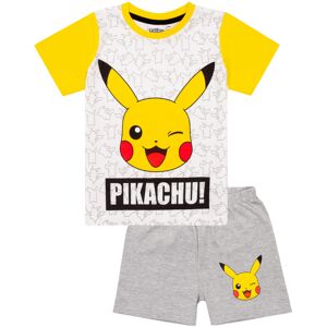 Pokémon (7-8 Years) Pokemon Pikachu Face Grey Yellow Boy's Kids Short Pyjamas Nightwear Pokémon (7-8 Years) Pokemon Pikachu Face Grey Yellow Boy's Kids Short Pyjamas Nightwear