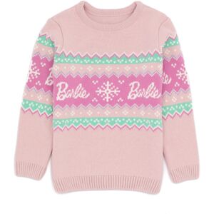 (5-6 Years) Barbie Christmas Jumper (Girls Pink) (5-6 Years) Barbie Christmas Jumper (Girls Pink)