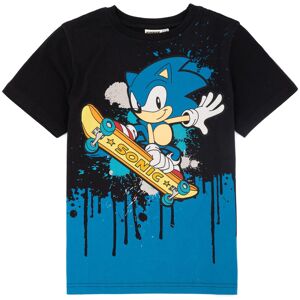 (9-10 Years) Sonic the Hedgehog Short Sleeved T-Shirt (Boys Black) (9-10 Years) Sonic the Hedgehog Short Sleeved T-Shirt (Boys Black)