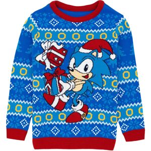 (11-12 Years, Sky Blue) Sonic The Hedgehog Childrens/Kids Knitted Christmas Jump (11-12 Years, Sky Blue) Sonic The Hedgehog Childrens/Kids Knitted Christmas Jump