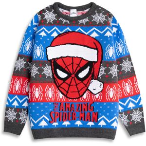 (6-7 Years) Spiderman Christmas Jumper (Boys Blue) (6-7 Years) Spiderman Christmas Jumper (Boys Blue)