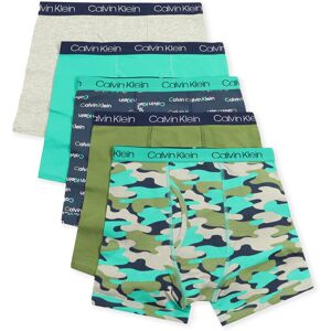 Calvin Klein Kids Boys' Modern Cotton Boxer Brief Underwear 5-Pack, Heather Grey Calvin Klein Kids Boys' Modern Cotton Boxer Brief Underwear 5-Pack, Heather Grey