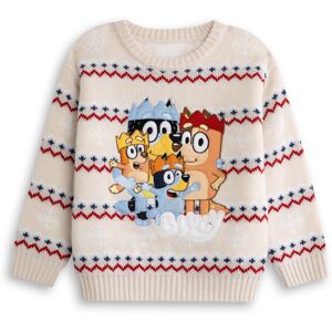 (5-6 Years) Bluey Christmas Jumper (Unisex Kids Beige) (5-6 Years) Bluey Christmas Jumper (Unisex Kids Beige)
