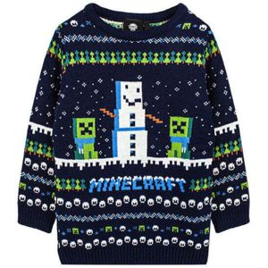 (7-8 Years, Navy/Green/White) Minecraft Childrens/Kids Snowy Knitted Christmas J (7-8 Years, Navy/Green/White) Minecraft Childrens/Kids Snowy Knitted Christmas J