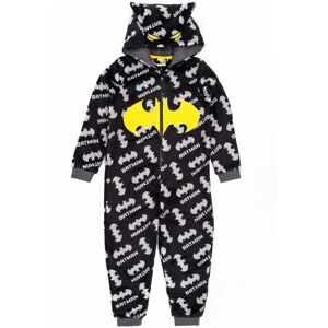 (5-6 Years, Black/Grey/Yellow) Batman Boys Fluffy All-In-One Nightwear (5-6 Years, Black/Grey/Yellow) Batman Boys Fluffy All-In-One Nightwear