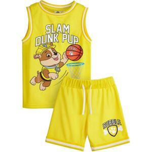 (2-3 Years, Yellow) Paw Patrol Boys Rubble Basketball Top & Shorts Set (2-3 Years, Yellow) Paw Patrol Boys Rubble Basketball Top & Shorts Set