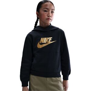 (9-10 Years, Black/Gold) Nike Childrens/Kids Text Logo Pullover Hoodie (9-10 Years, Black/Gold) Nike Childrens/Kids Text Logo Pullover Hoodie