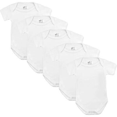 Baban Baby Baby Bodysuit Vests, Cotton Short Sleeved, British Made for Boys or Girls, 5 Pac Baban Baby Baby Bodysuit Vests, Cotton Short Sleeved, British Made for Boys or Girls, 5 Pac