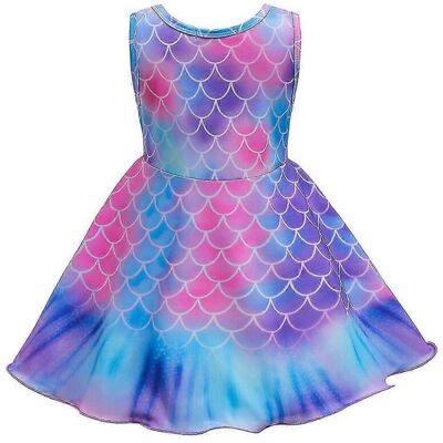 Unbranded Mermaid Birthday Party Sleeveless Skater Swing Dress Sundress for 2-10y Kids Gir Unbranded Mermaid Birthday Party Sleeveless Skater Swing Dress Sundress for 2-10y Kids Gir