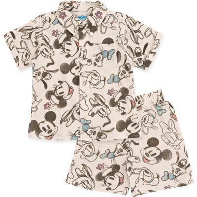 Disney Mickey Goofy Donald Duck Newborn Baby Boys Cotton Gauze Button Down Dress Disney Mickey Goofy Donald Duck Newborn Baby Boys Cotton Gauze Button Down Dress