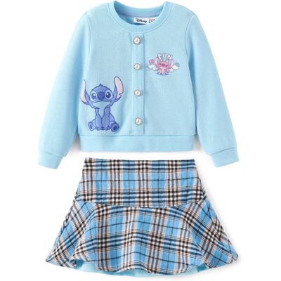 Disney Stitch Toddler Girl 2 Piece Outfit Blue Long Sleeve Angel Print Pearl But Disney Stitch Toddler Girl 2 Piece Outfit Blue Long Sleeve Angel Print Pearl But