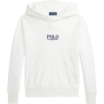 (4 Years, White) Ralph Lauren Childrens/Kids Embroidered Logo Hoodie (4 Years, White) Ralph Lauren Childrens/Kids Embroidered Logo Hoodie
