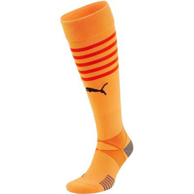 (12 UK Child-2 UK, Neon Citrus) Puma Childrens/Kids Hooped Football Socks (12 UK Child-2 UK, Neon Citrus) Puma Childrens/Kids Hooped Football Socks