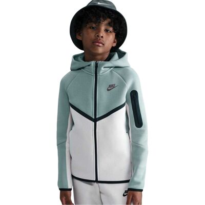 (13 Years, Sage/Plum) Nike Childrens/Kids Tech Fleece Full Zip Hoodie (13 Years, Sage/Plum) Nike Childrens/Kids Tech Fleece Full Zip Hoodie