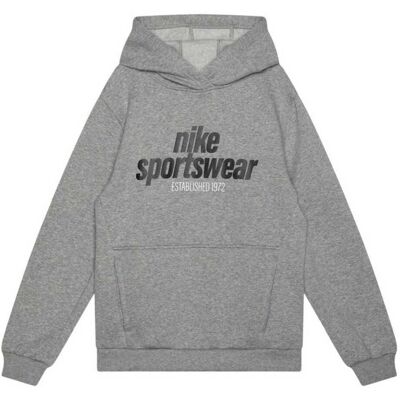 (11-12 Years, Dark Grey Heather) Nike Childrens/Kids Sportswear Club Hoodie (11-12 Years, Dark Grey Heather) Nike Childrens/Kids Sportswear Club Hoodie