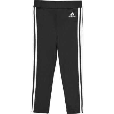 (3-4 Years, Black/White) Adidas Childrens/Kids Cotton 3 Stripes Leggings (3-4 Years, Black/White) Adidas Childrens/Kids Cotton 3 Stripes Leggings