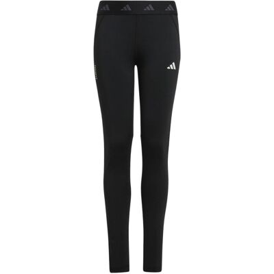 (11-12 Years, Black/White) Adidas Girls Techfit Leggings (11-12 Years, Black/White) Adidas Girls Techfit Leggings
