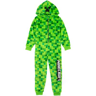(8-9 Years) Minecraft Onesie (Unisex Kids Green) (8-9 Years) Minecraft Onesie (Unisex Kids Green)
