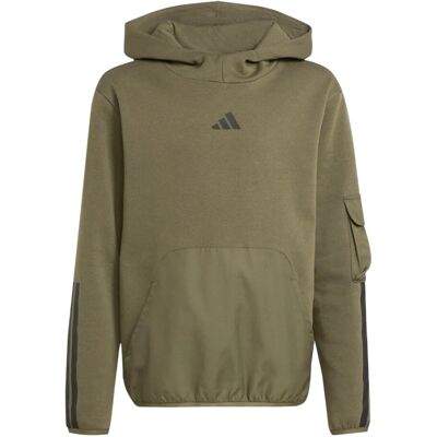 (11-12 Years, Khaki Green) Adidas Childrens/Kids Utility Fleece Hoodie (11-12 Years, Khaki Green) Adidas Childrens/Kids Utility Fleece Hoodie