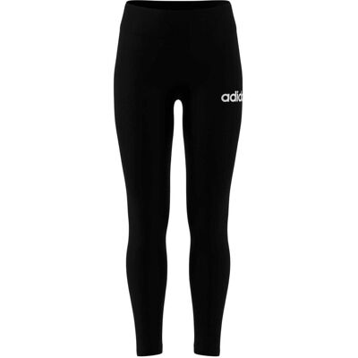 (13-14 Years, Black/White) Adidas Girls Essentials Linear Leggings (13-14 Years, Black/White) Adidas Girls Essentials Linear Leggings