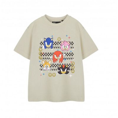 Sonic The Hedgehog Beige Kids T-Shirt - Short Sleeve - 7-8 Years Sonic The Hedgehog Beige Kids T-Shirt - Short Sleeve - 7-8 Years