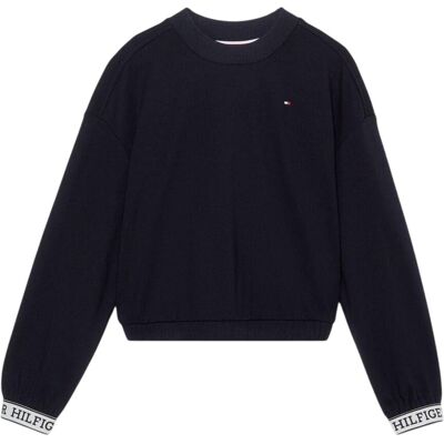 (14 Years, Desert Sky) Tommy Hilfiger Childrens/Kids Tape Crew Neck Jumper (14 Years, Desert Sky) Tommy Hilfiger Childrens/Kids Tape Crew Neck Jumper