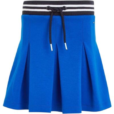 (16 Years, Blue) Tommy Hilfiger Girls EcoVero Pleated Mini Skirt (16 Years, Blue) Tommy Hilfiger Girls EcoVero Pleated Mini Skirt