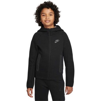 (7-8 Years, Black) Nike Childrens/Kids Tech Fleece Full Zip Hoodie (7-8 Years, Black) Nike Childrens/Kids Tech Fleece Full Zip Hoodie