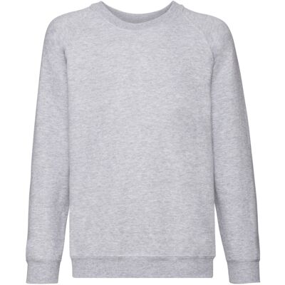 Fruit of the Loom Childrens/Kids Classic Heather Raglan Sweatshirt - Sweater Fruit of the Loom Childrens/Kids Classic Heather Raglan Sweatshirt - Sweater