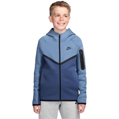 (13 Years, Blue) Nike Childrens/Kids Tech Fleece Full Zip Hoodie (13 Years, Blue) Nike Childrens/Kids Tech Fleece Full Zip Hoodie