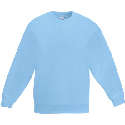 Fruit Of The Loom Kids Sky Blue Classic 80/20 Sweatshirt - Unisex Fruit Of The Loom Kids Sky Blue Classic 80/20 Sweatshirt - Unisex