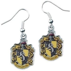 Harry Potter Silver Plated Hufflepuff Crest Drop Earrings Harry Potter Silver Plated Hufflepuff Crest Drop Earrings