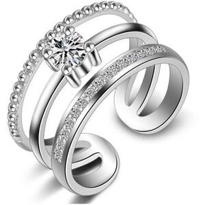 Unbranded Classic Open Engagement Ring Midi Finger Crystals From Swarovski Adjustable Rose Unbranded Classic Open Engagement Ring Midi Finger Crystals From Swarovski Adjustable Rose