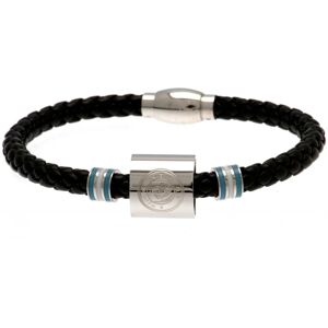Manchester City FC Colour Ring Leather Bracelet Manchester City FC Colour Ring Leather Bracelet