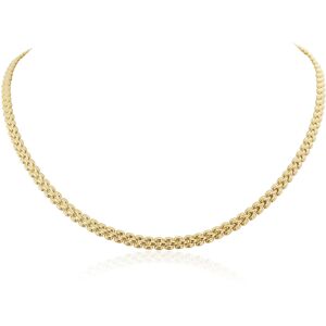 (17) Jewelco London Ladies 9ct Yellow Gold Gate Style Brick Link Necklace Bracel (17) Jewelco London Ladies 9ct Yellow Gold Gate Style Brick Link Necklace Bracel