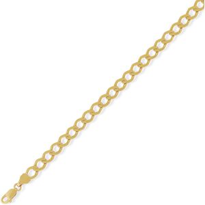 (7.5) Jewelco London 9ct Yellow Gold - High Performance Curb Pendant Chain Neckl (7.5) Jewelco London 9ct Yellow Gold - High Performance Curb Pendant Chain Neckl