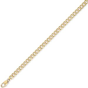 (7.25) Jewelco London 9ct Yellow Gold - Premium Quality Curb Pendant Chain Neckl (7.25) Jewelco London 9ct Yellow Gold - Premium Quality Curb Pendant Chain Neckl