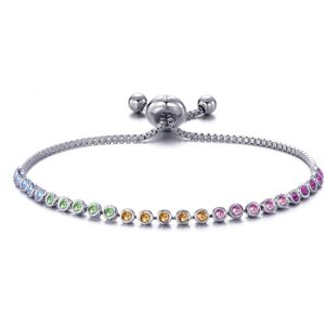 Philip Jones Jewellery Rainbow Friendship Bracelet with Swarovski Crystals Philip Jones Jewellery Rainbow Friendship Bracelet with Swarovski Crystals