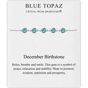 Philip Jones Jewellery December Birthstone Bracelet Created with Blue Topaz Swarovski Crystals Philip Jones Jewellery December Birthstone Bracelet Created with Blue Topaz Swarovski Crystals