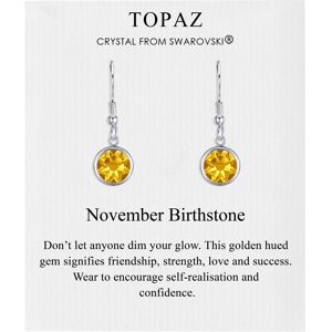Philip Jones Jewellery November Birthstone Drop Earrings Created with Topaz Swarovski Crystals Philip Jones Jewellery November Birthstone Drop Earrings Created with Topaz Swarovski Crystals
