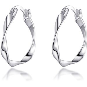 Philip Jones Jewellery Sterling Silver Twist Hoop Earrings Philip Jones Jewellery Sterling Silver Twist Hoop Earrings