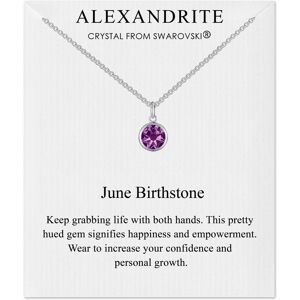 Philip Jones Jewellery June (Alexandrite) Birthstone Necklace Created with Swarovski Crystals Philip Jones Jewellery June (Alexandrite) Birthstone Necklace Created with Swarovski Crystals
