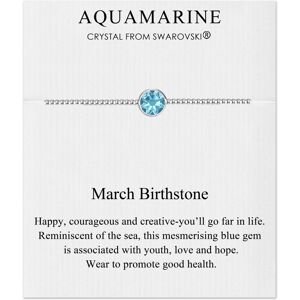 Philip Jones Jewellery March (Aquamarine) Birthstone Bracelet Created with Swarovski Crystals Philip Jones Jewellery March (Aquamarine) Birthstone Bracelet Created with Swarovski Crystals