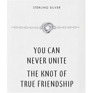 Philip Jones Jewellery Sterling Silver Friendship Quote Knot Bracelet Philip Jones Jewellery Sterling Silver Friendship Quote Knot Bracelet