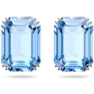 Swarovski Millenia stud earrings Octagon cut crystals Blue Rhodium plated Swarovski Millenia stud earrings Octagon cut crystals Blue Rhodium plated