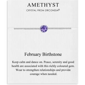 Philip Jones Jewellery February (Amethyst) Birthstone Bracelet Created with Zircondia Crystals Philip Jones Jewellery February (Amethyst) Birthstone Bracelet Created with Zircondia Crystals